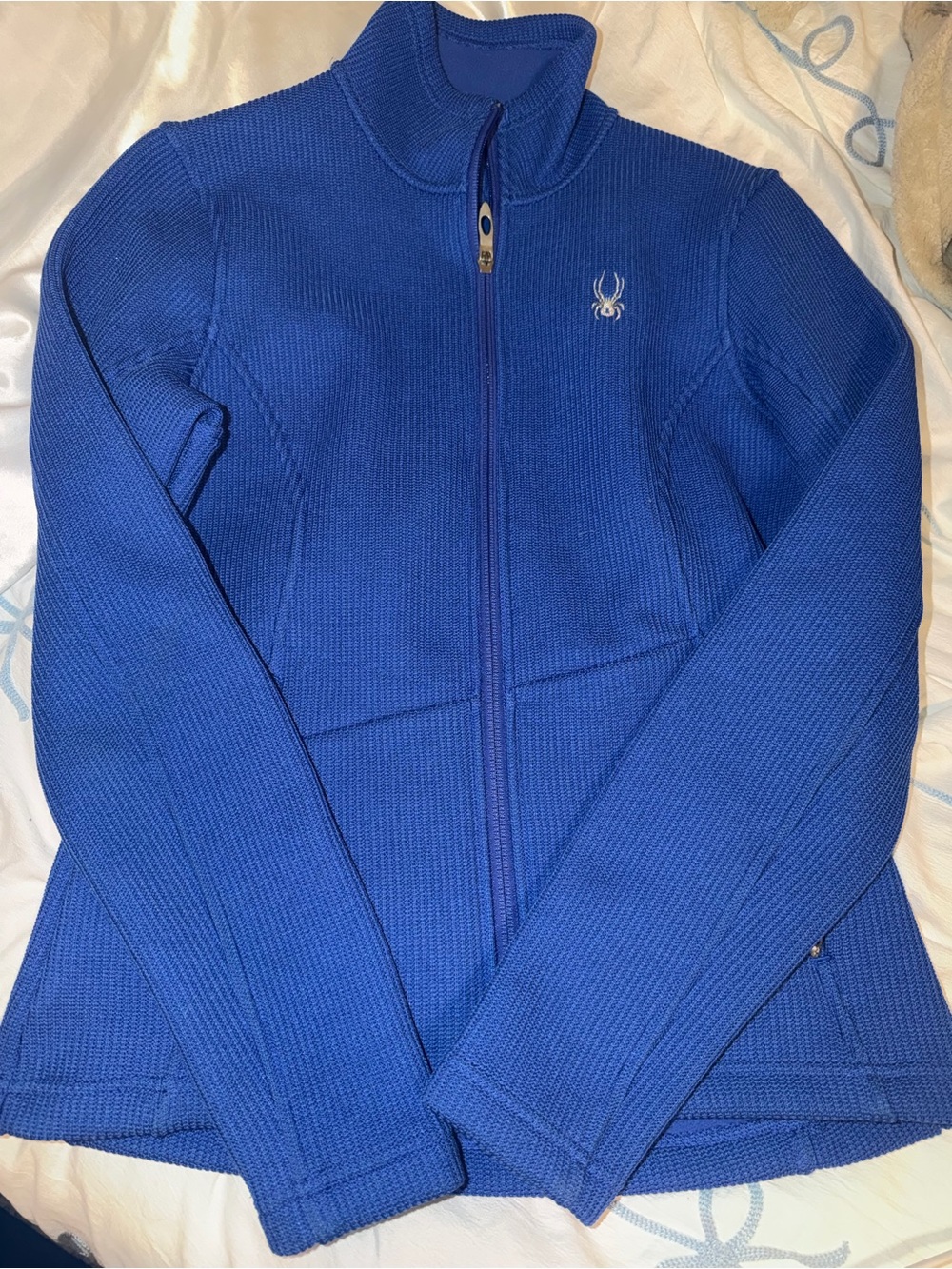 Spyder Women's Full-Zip Knit Jacket in Royal Blue